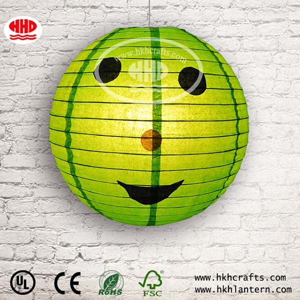 Attractive Face Shaped Halloween Round Paper Lantern Wholesale