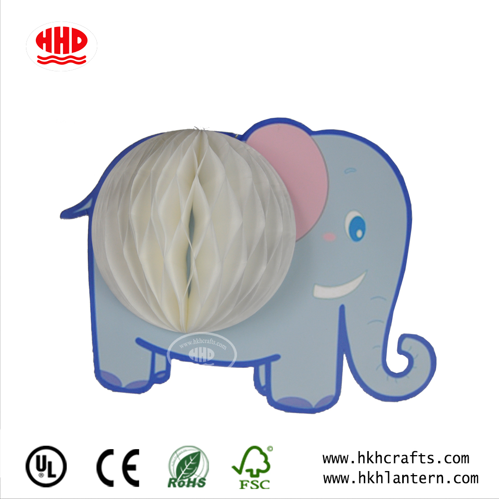 elephant shape tissue paper honeycomb paper craft kit