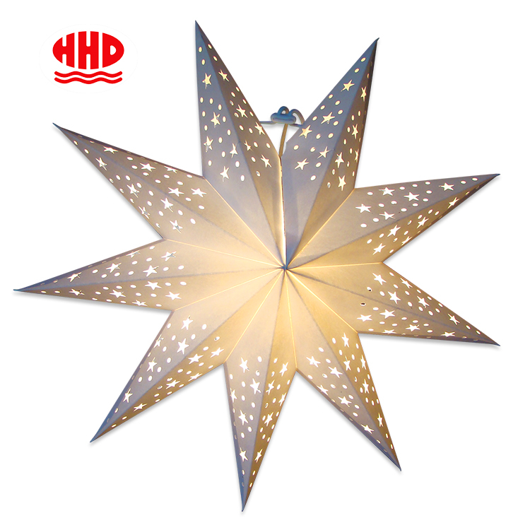 Make A Nordic Style Christmas Giant Mini Stars Cut Out 9 Points Star Paper Lantern