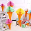 Sweet Party Paper Decoration Ice Cream Shape Tissue Paper Honeycomb Ball