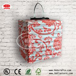 Clay square paper hanging lamp for festival decoration and home decor