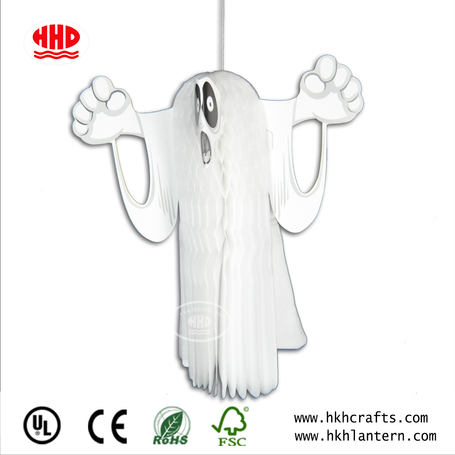 Halloween Ghost Christmas Ornament Party Decoration Tissue Paper Honeycomb Ball 