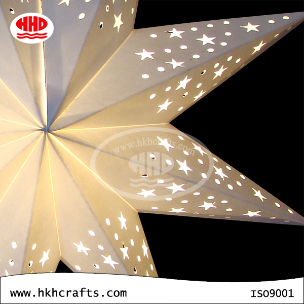 Make A Nordic Style Christmas Giant Mini Stars Cut Out 9 Points Star Paper Lantern
