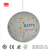  Paper Material Steel Frame Round Lantern