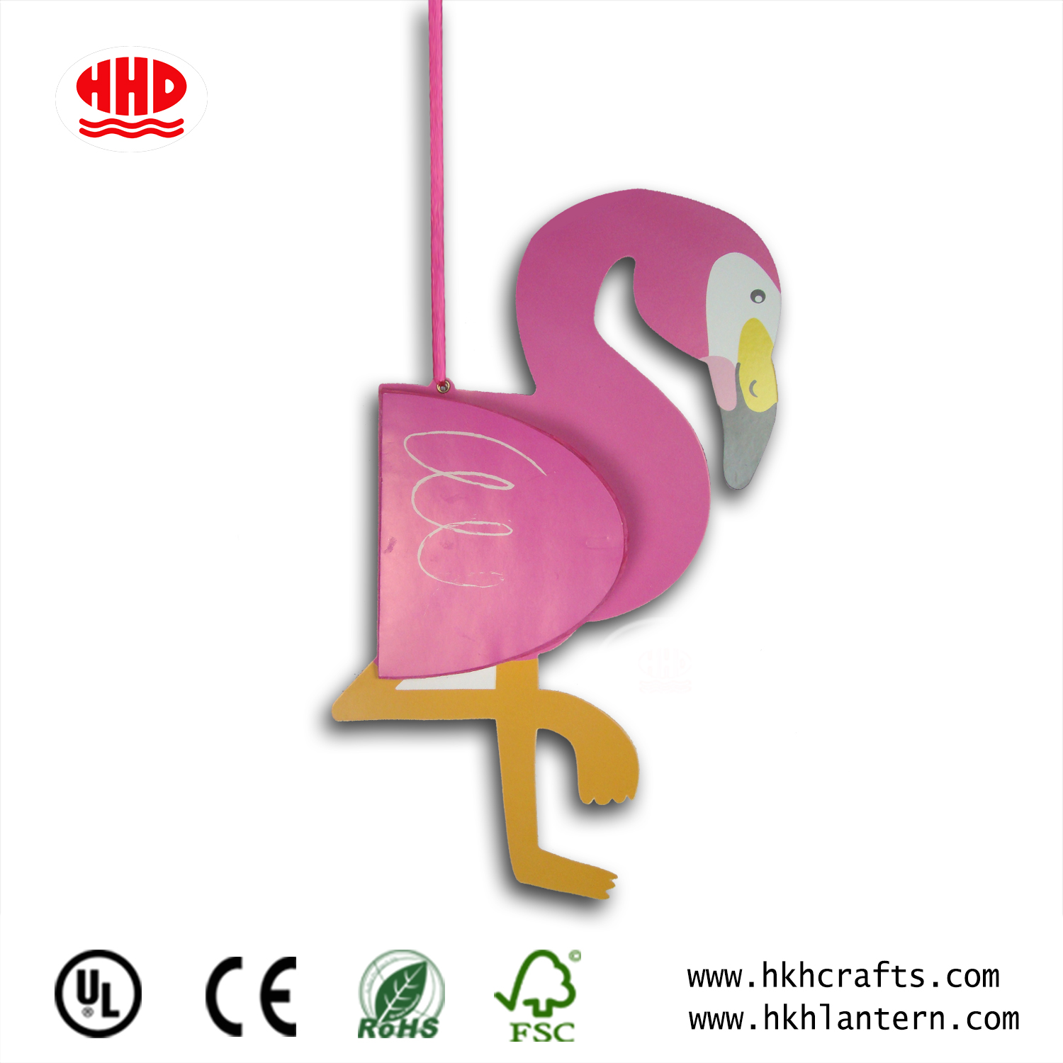 Flamingo paper honeycomb for Christmas party hanging decoration