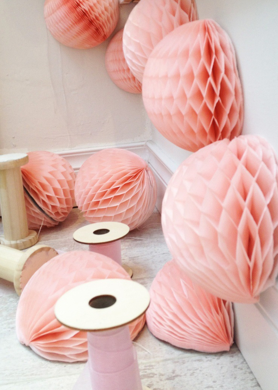 Make Your Own Wedding Backdrop, Party Decoration Pink, White, Fuchsia, Hanging Paper Honeycomb