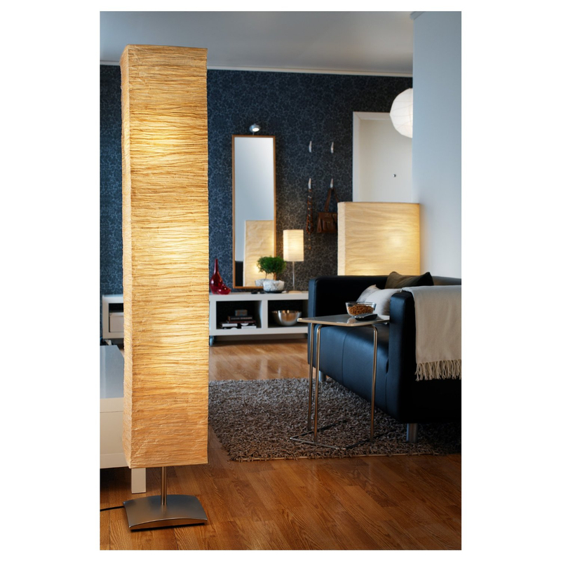 Modern Design Square Paper White Crinkled Paper Floor Lamp for Home Decoration From Factory Wholesale