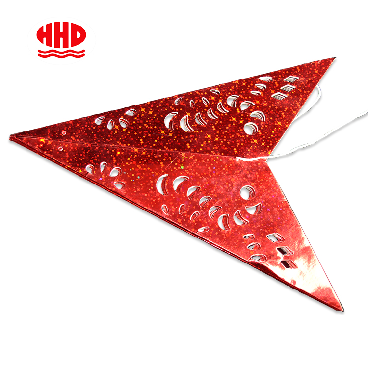 5 Arms Punch Holes Hanging Red Star Paper Lantern Bulk Sales