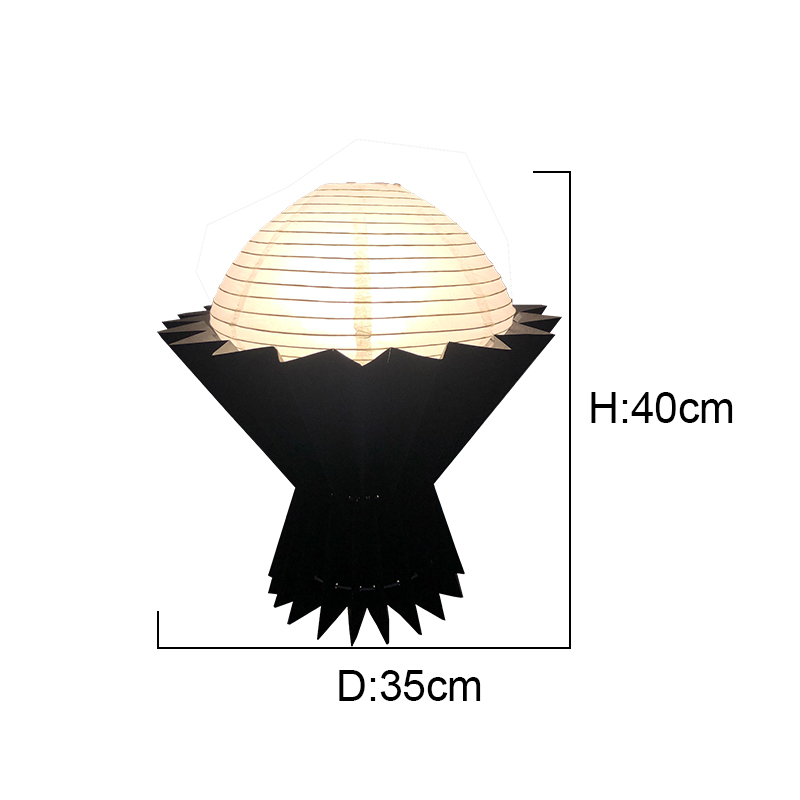 Modern special double layer design origami base paper folded shade table lamp