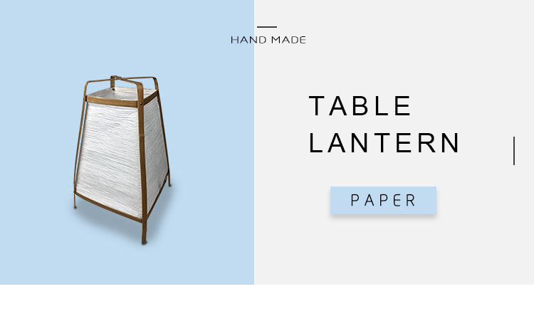 Elegant Appearance Handmade Bamboo Frame Paper Folded Shade Table Lamp