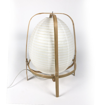 New Design Highly Welcomed Handmade Bamboo Base Modern Paper Folded Shade Table Lamp